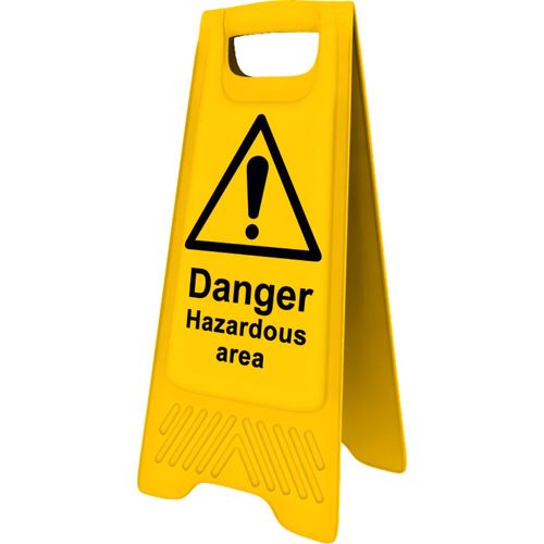 Heavy Duty A Frame 'Danger Hazardous Area' (POS4712)